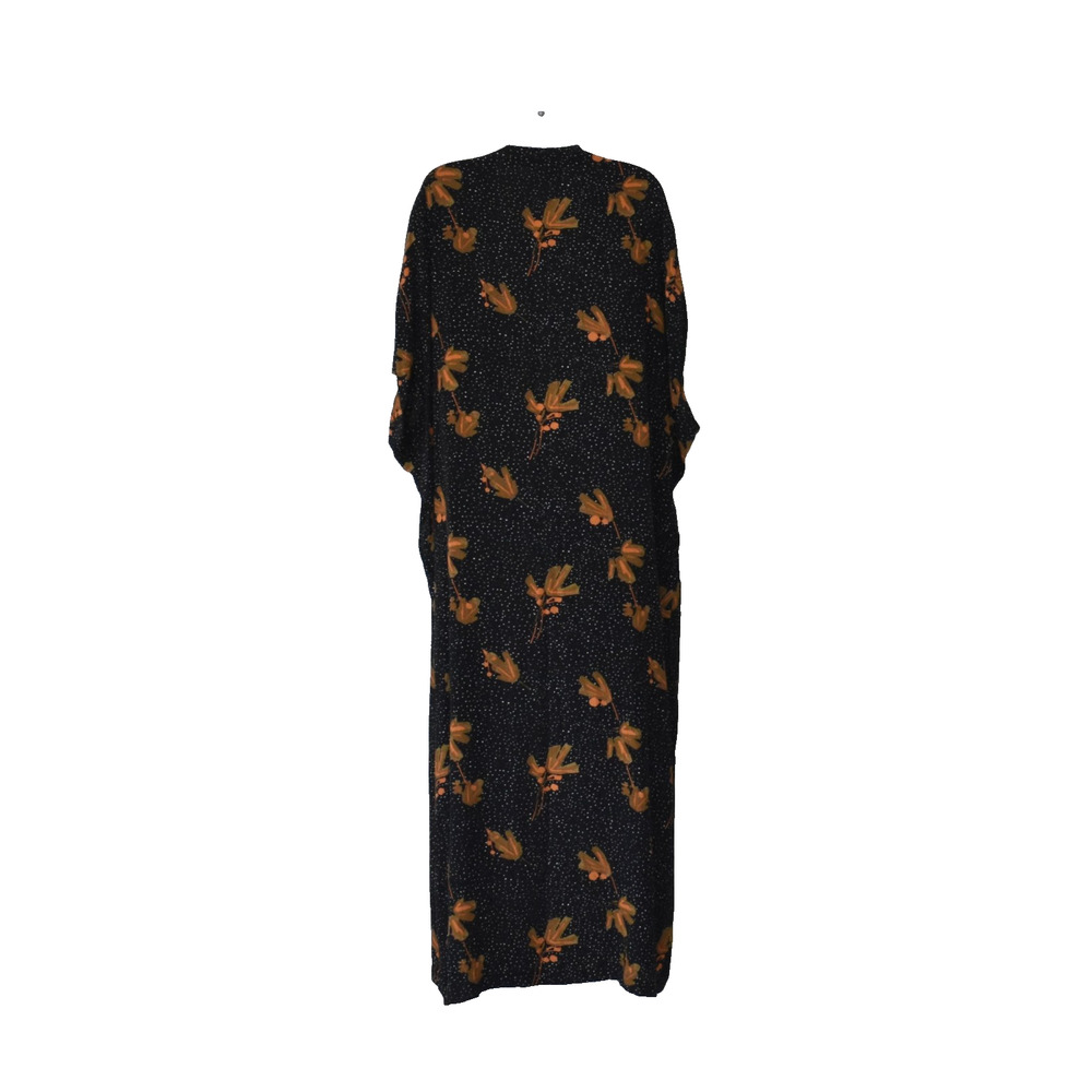 A5 NWT ANTHROPOLOGIE BEL KAZAN Black Motif Rayon Sadie Duster Kimono Size OS - Picture 3 of 7